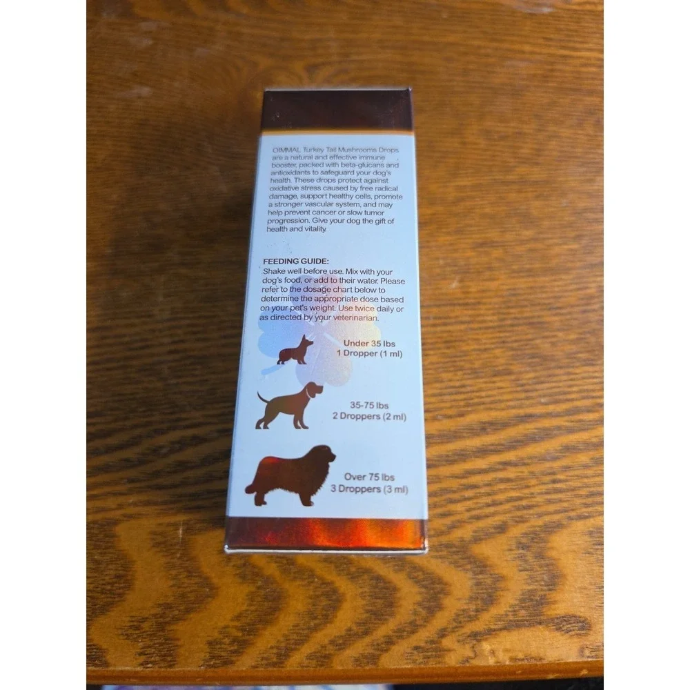 Oimmal Turkey Tail Mushroom Drops for Dogs with Probiotics & Turmeric - 2oz Immu